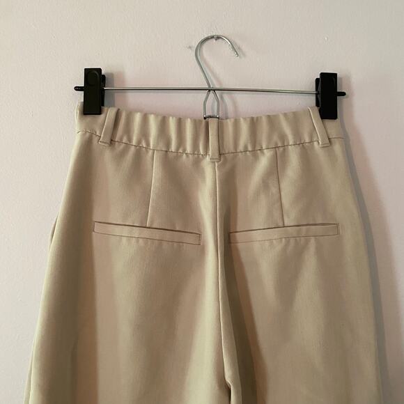 Abercrombie & Fitch Tan Khaki Sloane Pleated Wide Leg Dress Pants size 00 Short - Picture 8 of 13